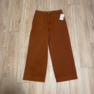 Free People Brown Wide Leg Pants, Size 8, New with Tags